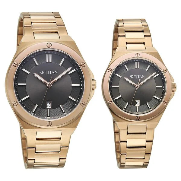 Titan Modern Bandhan Quartz Couples 47.5 mm 9401694216WM01