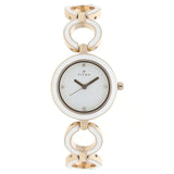 TITAN White Dial Rose Gold Metal Strap Watch 95036WM02