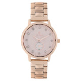 Titan Rose Gold Dial Rose Gold Stainless Steel Strap Watch  95037WM01