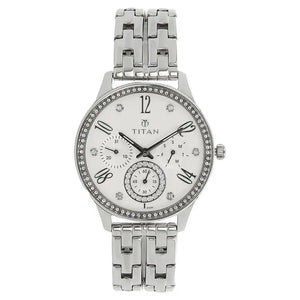 TITAN Silver Dial Silver Stainless Steel Strap Watch NL95040SM01 (DG290) - KRISHNA WATCH COMPANY