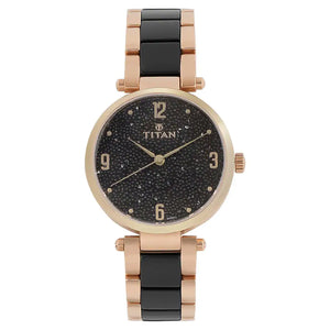 Titan Black Dial Analog Watch with Steel & Ceramic Strap NP95061WD01 - KRISHNA WATCH COMPANY