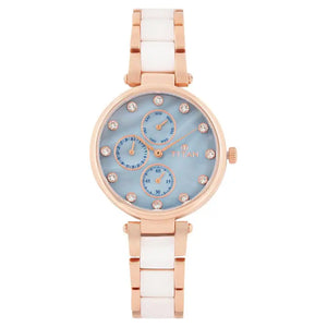 Titan Blue Dial Multifunction Watch with Steel & Ceramic Strap NL95062WD03 (DH887) - KRISHNA WATCH COMPANY