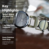 Titan Raga Facets Gun Dial Analog Stainless Steel Strap Watch for Women 95119QM01