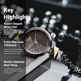 Titan Raga Facets Brown Dial Analog Stainless Steel Strap watch for Women 95121km01