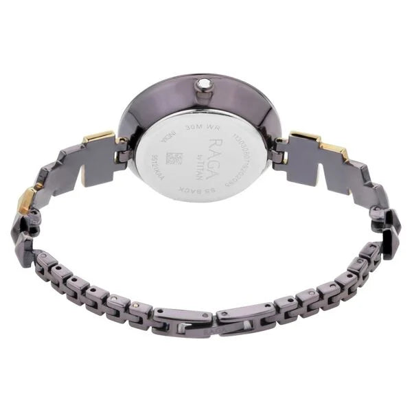Titan Raga Facets Brown Dial Analog Stainless Steel Strap watch for Women 95121km01