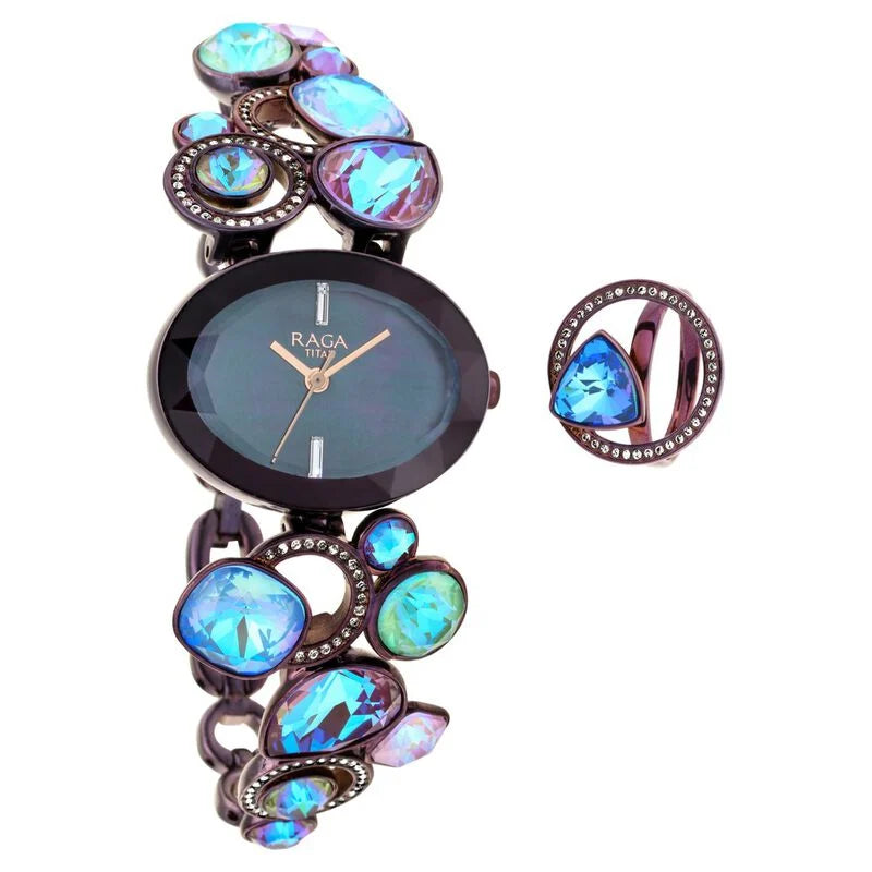 Titan Raga Moments Of Joy Mother of Pearl Dial Women Watch With Metal Strap 95126QM01F