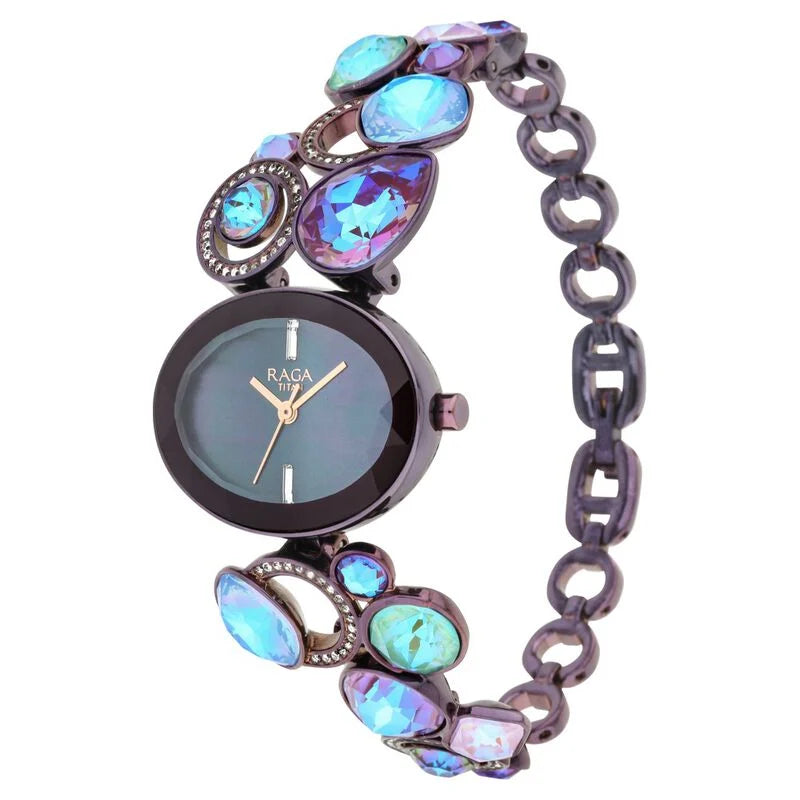 Titan Raga Moments Of Joy Mother of Pearl Dial Women Watch With Metal Strap 95126QM01F
