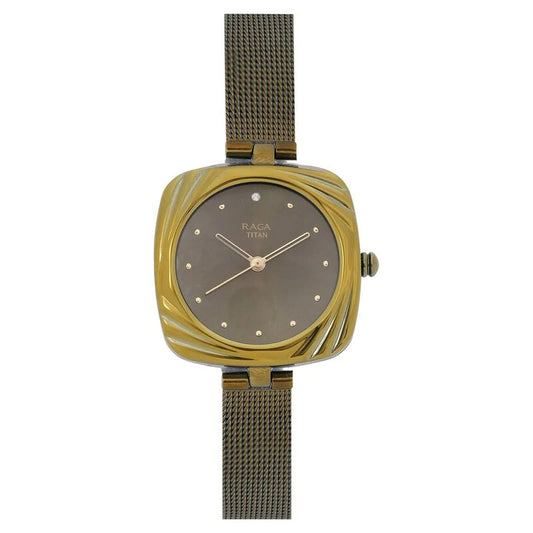 Titan Raga Moments Of Joy White Dial Women Watch With Metal Strap  95139QM01