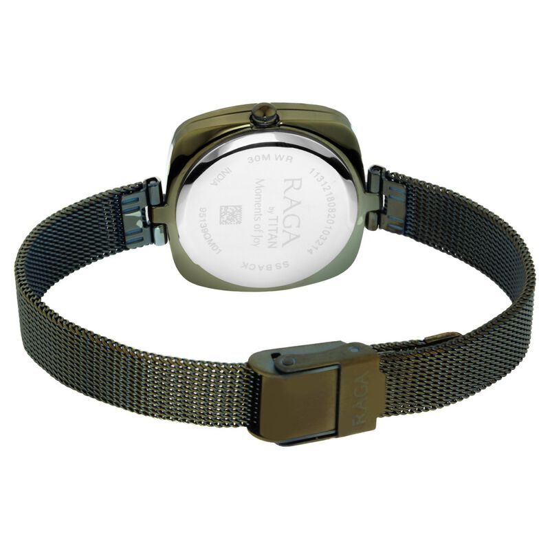 Titan Raga Moments Of Joy White Dial Women Watch With Metal Strap  95139QM01