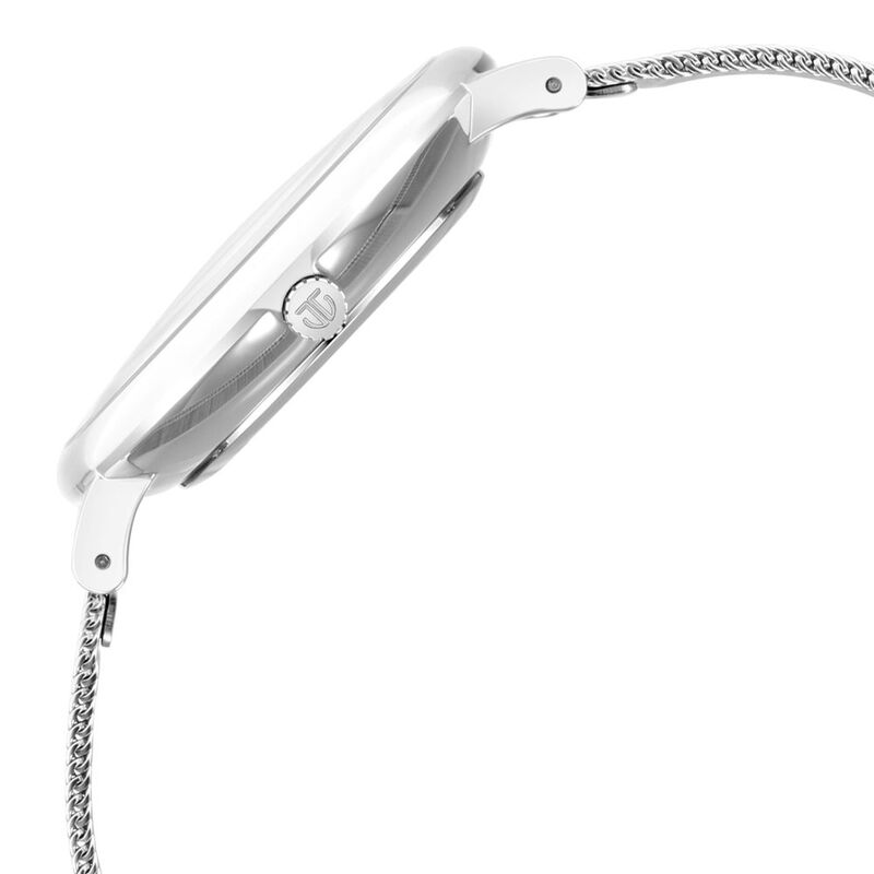 Titan Slimline Quartz Analog Offset Second Hand Blue Dial with Mesh Strap Watch for Women NS95142SM01 / 95142SM01