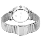 Titan Workwear Slimline Mother Of Pearl Dial Stainless Steel Strap Watch for Women 95143SM01 - KRISHNA WATCH COMPANY