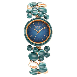 TITAN Raga Ceramics Blue Dial Metal Strap Watch 95148KD02 - KRISHNA WATCH COMPANY