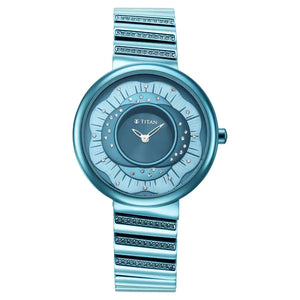 Titan Purple Unending Beauty Blue Dial Analog Watch 95160QM01 - KRISHNA WATCH COMPANY
