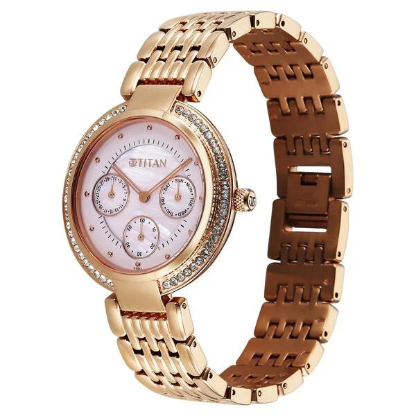 Titan Eternal Quartz Analog Strap Watch For Women 95187wm01