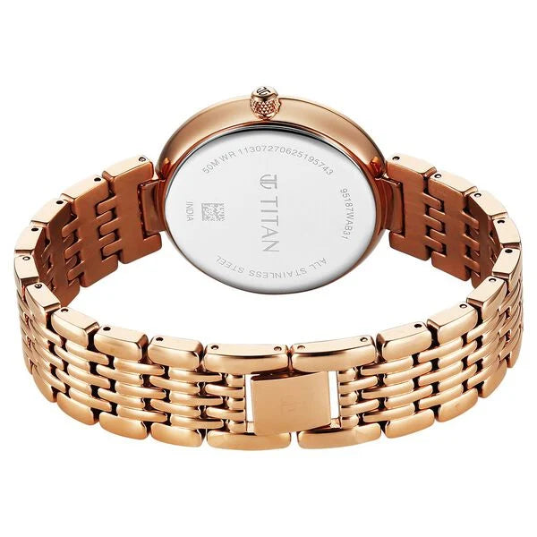 Titan Eternal Quartz Analog Strap Watch For Women 95187wm01