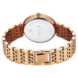 Titan Eternal Quartz Analog Strap Watch For Women 95187wm01