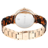 Titan Purple Acetate Quartz Analog Black Dial Brass & Acetate Strap Watch for Women 95188KD01