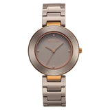 Titan Purple Ceramics Quartz Analog Brown Dial Ceramic Strap Watch for Women / 95189KC08