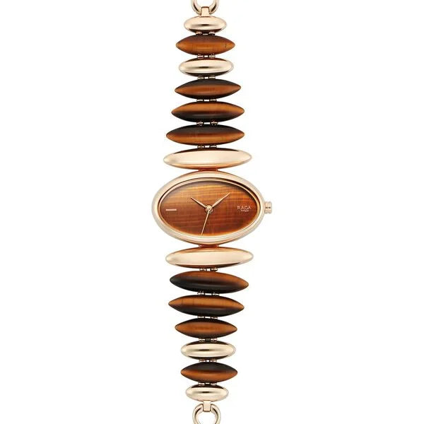 Titan Raga New You Quartz Analog Tiger Eye stone Strap Watch for Women 95191wm01
