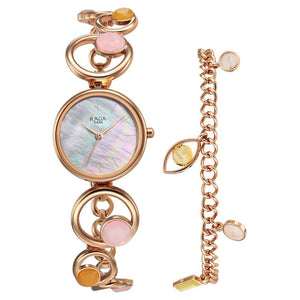 Titan Raga New You Quartz Analog Mother Of Pearl Citrine for Women - 95194WM01F - KRISHNA WATCH COMPANY