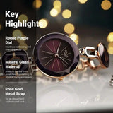 TITAN Raga Delight Purple Dial Metal Strap Watch 95198WM01