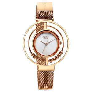 Titan Raga Delight Mother Of Pearl Dial Stainless Steel Strap Watch 95203WM01 - KRISHNA WATCH COMPANY