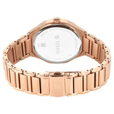 Titan Purple Glitz Rose Gold Dial Stainless Steel Strap Watch 95206WM01 / NS95206WM01