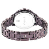 Titan Glitz Purple Dial Stainless Steel Strap Watch for Women 95209QM01