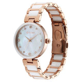 Titan Purple Ceramics Mother Of Pearl Dial Analog Steel and Ceramic Strap watch for Women 95214kd02