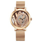 Titan Purple Abstract Quartz Analog Rose Gold Stainless Steel Strap for Women 95228WM01