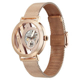 Titan Purple Abstract Quartz Analog Rose Gold Stainless Steel Strap for Women 95228WM01