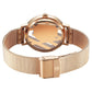 Titan Purple Abstract Quartz Analog Rose Gold Stainless Steel Strap for Women 95228WM01