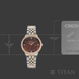Titan Purple Prestige Quartz Analog with Date Watch For Women 95247km02