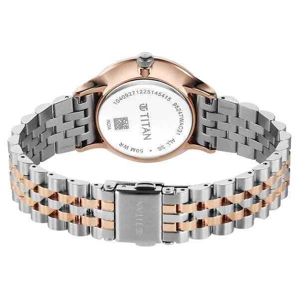 Titan Purple Prestige Quartz Analog with Date Watch For Women 95247km02