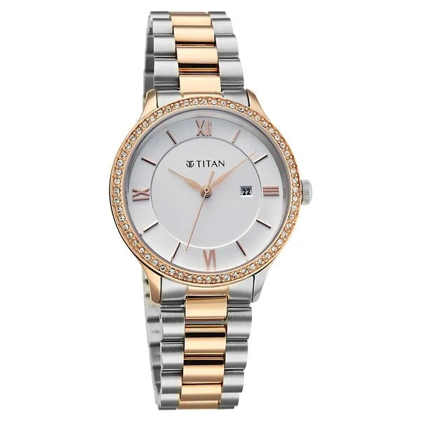 Titan Purple Prestige Quartz Analog with Date Watch For Women 95247km03