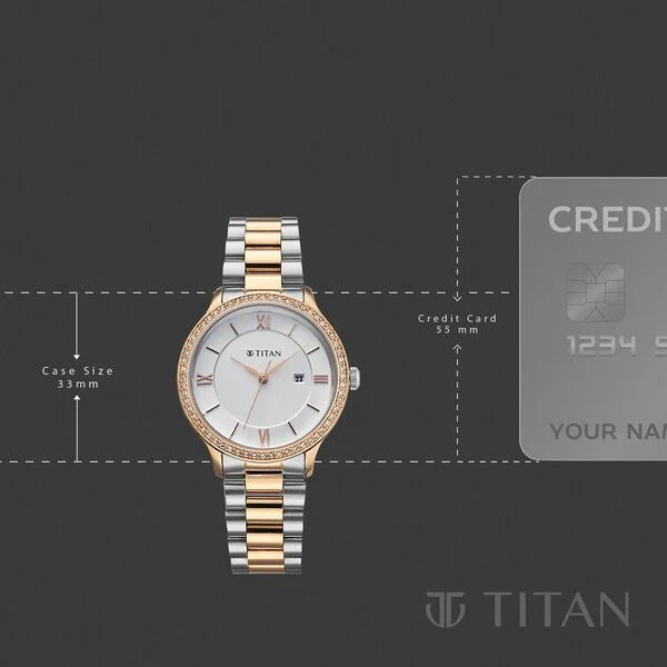 Titan Purple Prestige Quartz Analog with Date Watch For Women 95247km03