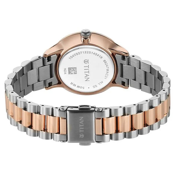 Titan Purple Prestige Quartz Analog with Date Watch For Women 95247km03