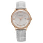 Titan Bright Leathers Quartz Analog with Date Silver Dial Leather Strap for Women  95247WL03
