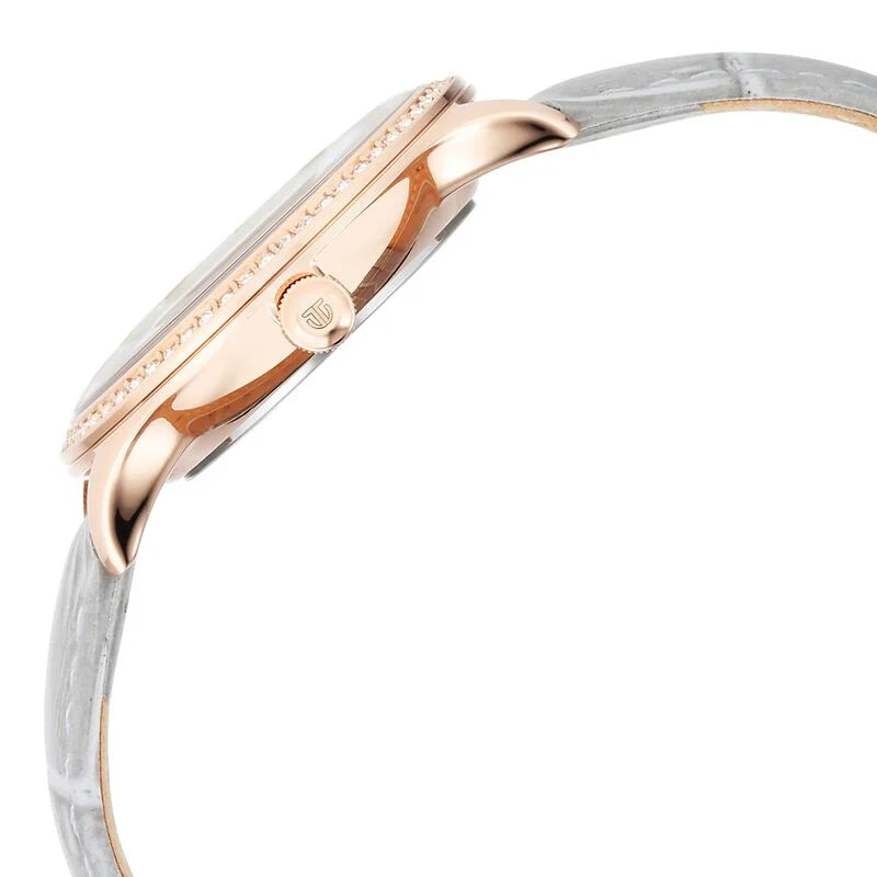 Titan Bright Leathers Quartz Analog with Date Silver Dial Leather Strap for Women  95247WL03