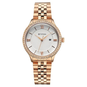 Titan Purple Prestige Quartz Analog with Date Watch For Women 95247wm01