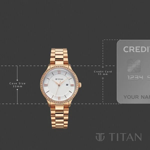Titan Purple Prestige Quartz Analog with Date Watch For Women 95247wm02