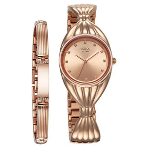 TITAN Raga Memories Quartz Analog Rose Gold Dial Watch For Women - NT95254WM01F - KRISHNA WATCH COMPANY