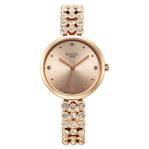 Titan Raga Showstopper Quartz Watch for Women - 95262WM01 - KRISHNA WATCH COMPANY
