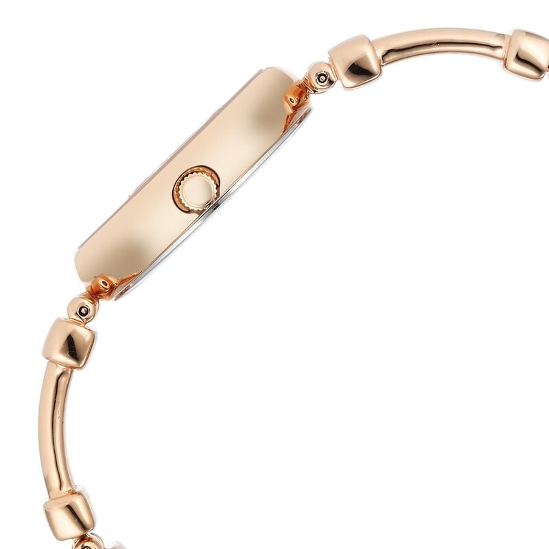 Titan Raga Showstopper Quartz Analog Rose Gold Dial Metal Strap Watch for Women 95263WM01