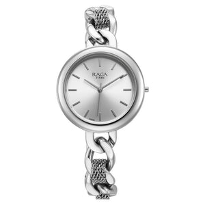 Titan Raga Showstopper Quartz Analog Silver Dial Metal Strap Watch for Women 95265SM01 - KRISHNA WATCH COMPANY