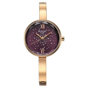 Titan Raga Showstopper Quartz Analog Purple Dial Watch for Women - 95271WM01 - KRISHNA WATCH COMPANY