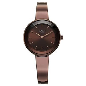 Titan Raga Showstopper Quartz Analog Brown Dial Watch For Women - 95276QM01 - KRISHNA WATCH COMPANY