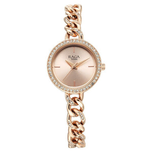 Titan Raga Showstopper Quartz Analog Rose Gold Dial Watch for Women - 95288WM01W - KRISHNA WATCH COMPANY