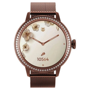 Titan Valerie Premium Smartwatch with All 316L SS construction, Skin Temp. Sensor, Womens Health, SingleSync BT Calling - 95292QM01 - KRISHNA WATCH COMPANY