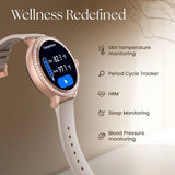 Titan Valerie Premium Smartwatch with All 316L SS construction, Skin Temp. Sensor, Women’s Health, SingleSync BT Calling 95292wm01